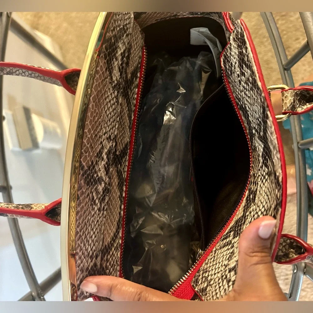 Faux Python Mini Handbag - Picture 8 of 9